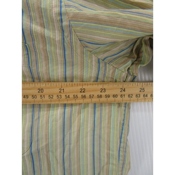 Lacoste Shirt 44 Button Down Striped Pocket Crocodile Preppy Woven - Picture 6 of 11